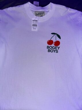 Zumiez White Tee with Red Cherry Graphic